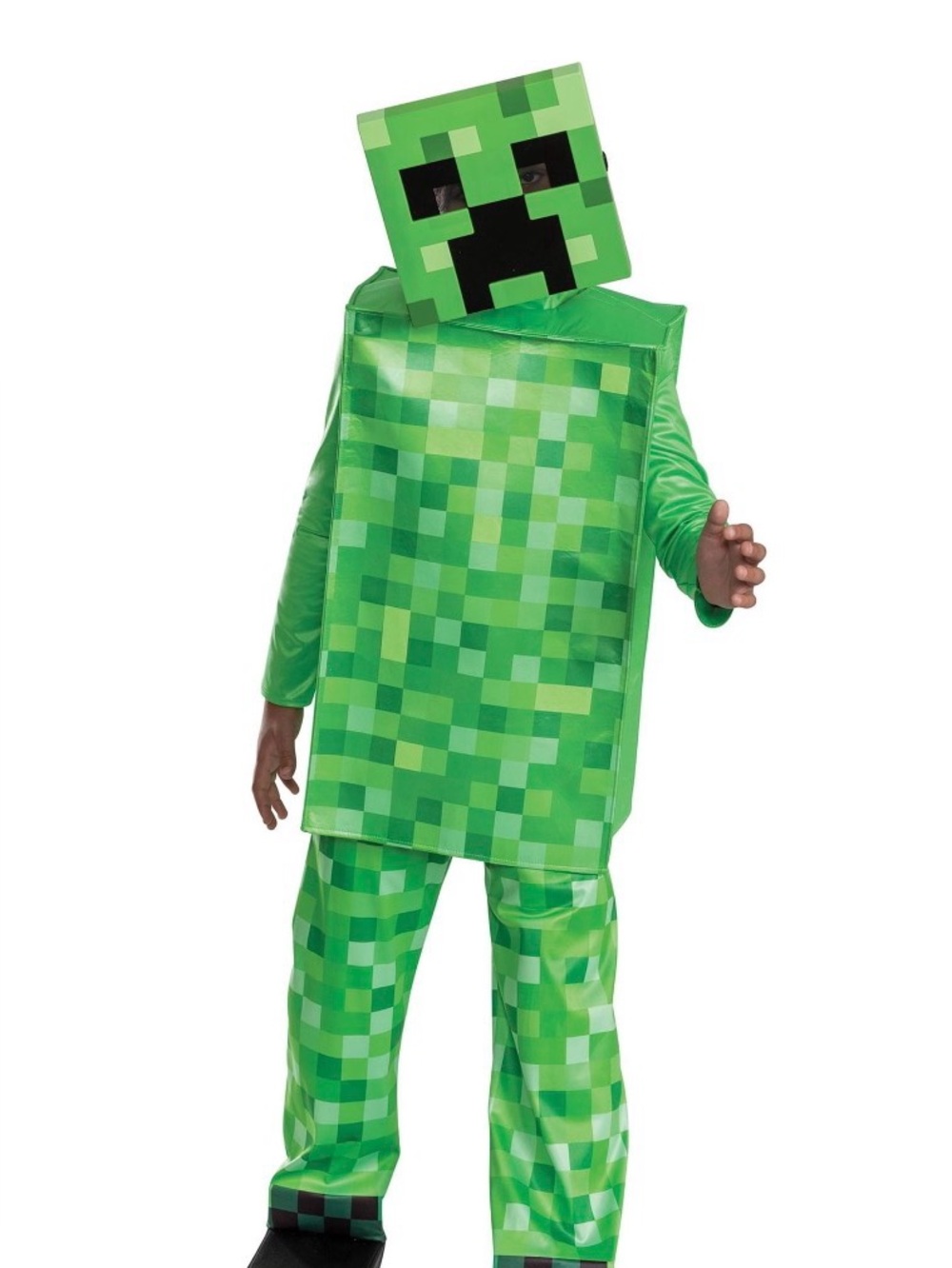 New Minecraft Creeper Children's Deluxe Costume Disfraz Size S/P (4-6) Halloween